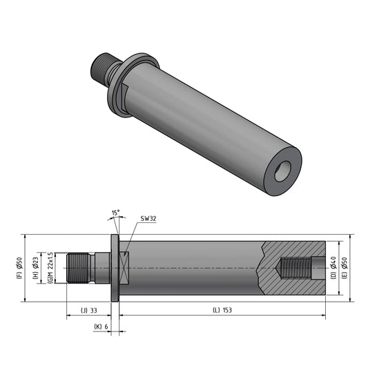 Innenschleifdorn Typ HJND-21 rechts