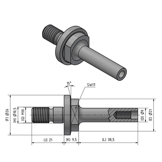 Innenschleifdorn Typ HJND-42 rechts